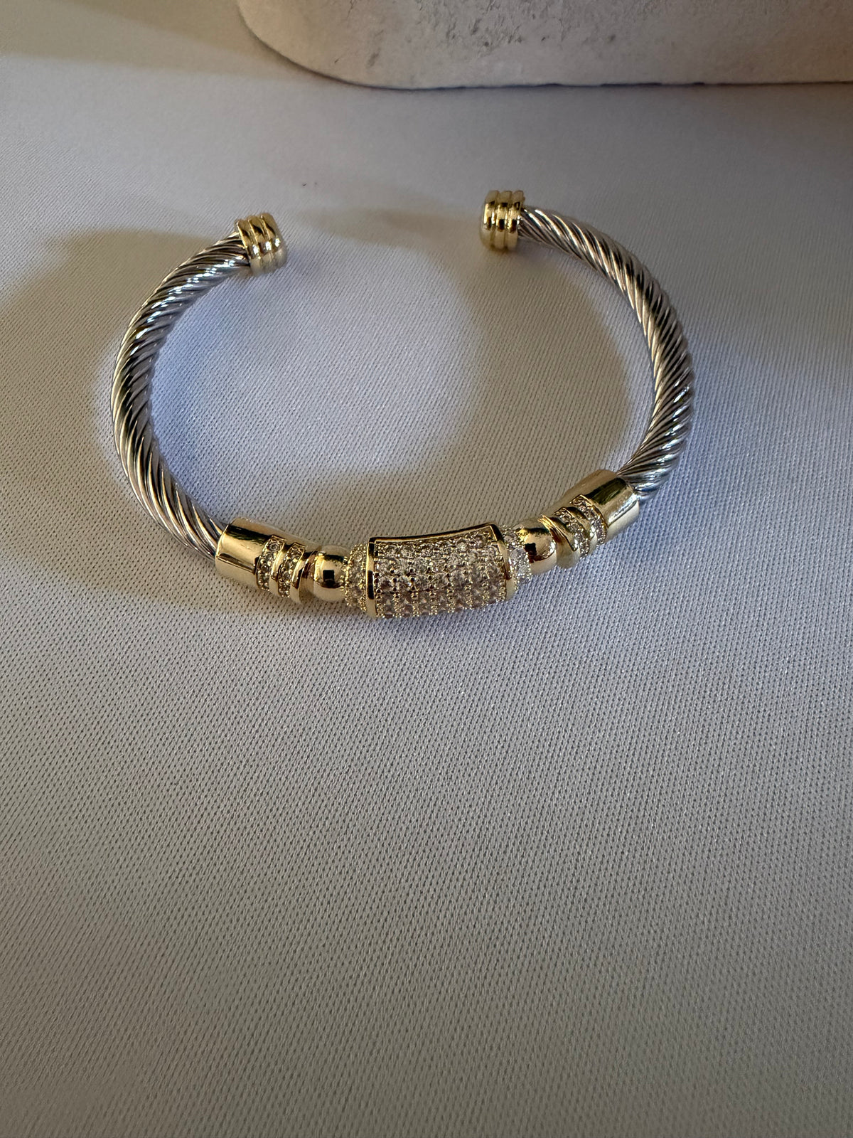 Two-Tone 14K Gold-Plated Cuff Bracelet