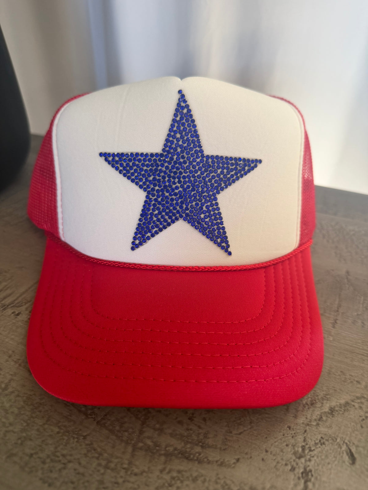 ⭐ Blue Rhinestone Star Trucker Hat — FINAL SALE