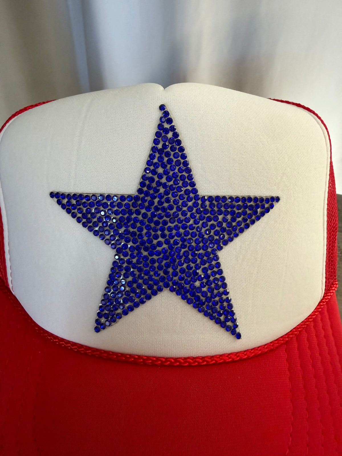 ⭐ Blue Rhinestone Star Trucker Hat — FINAL SALE