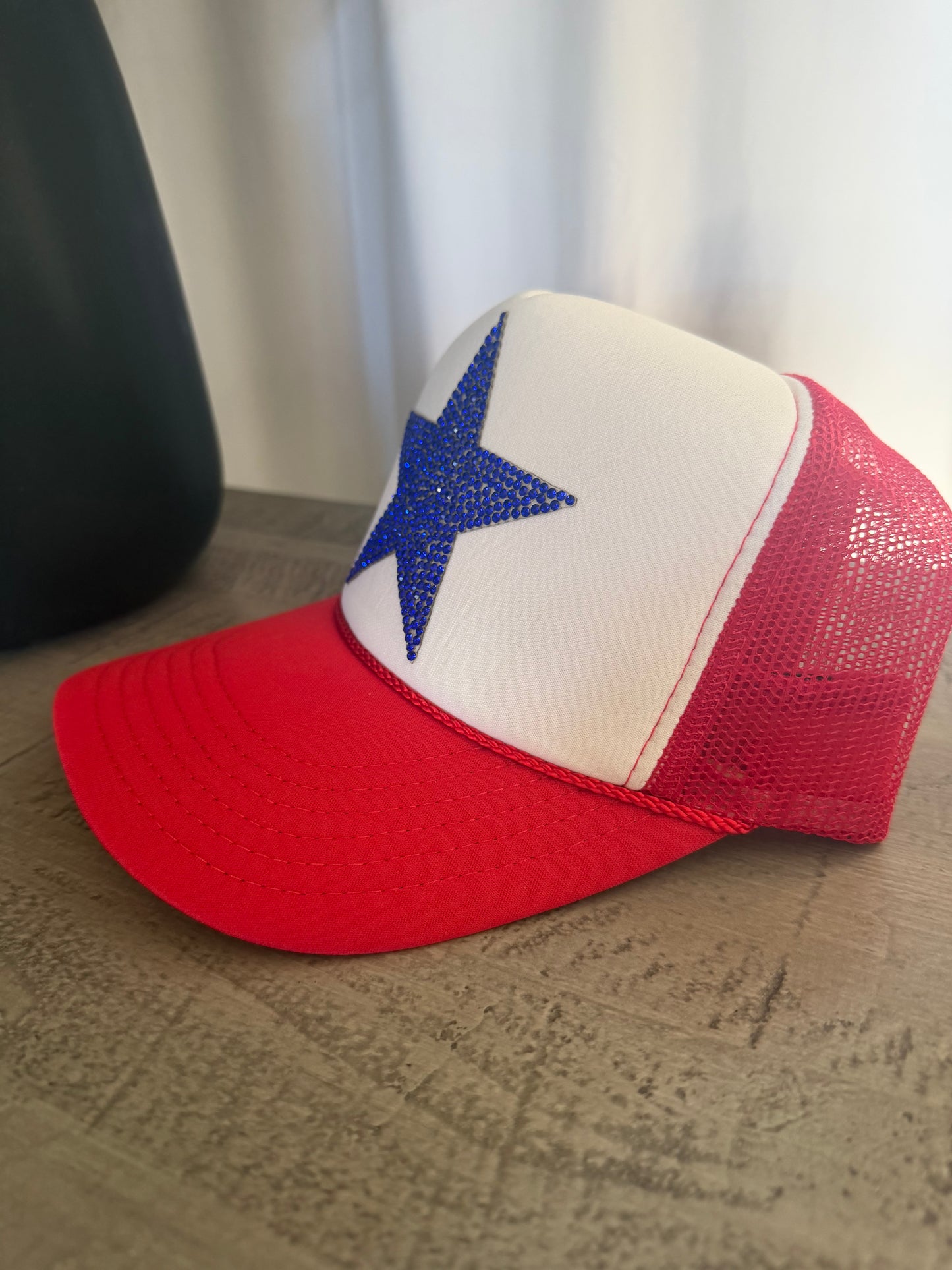 ⭐ Blue Rhinestone Star Trucker Hat — FINAL SALE