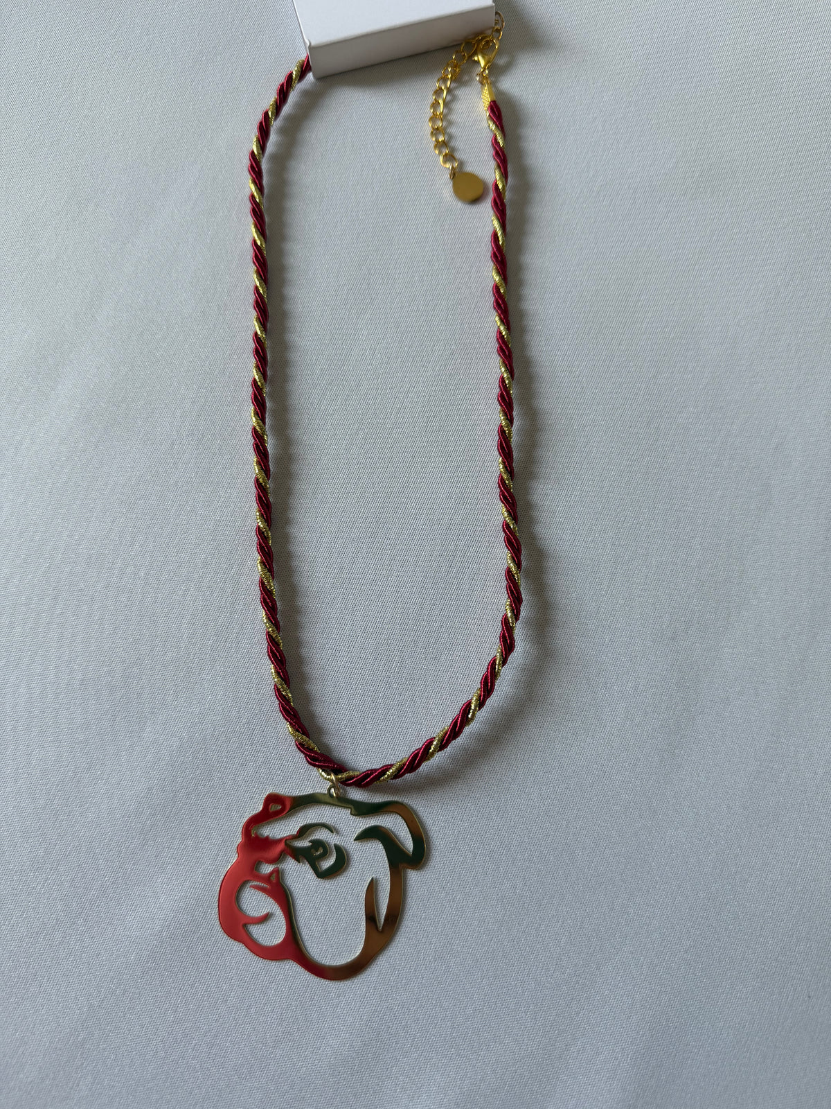 Mississippi State Bulldog Maroon & Gold Rope Necklace