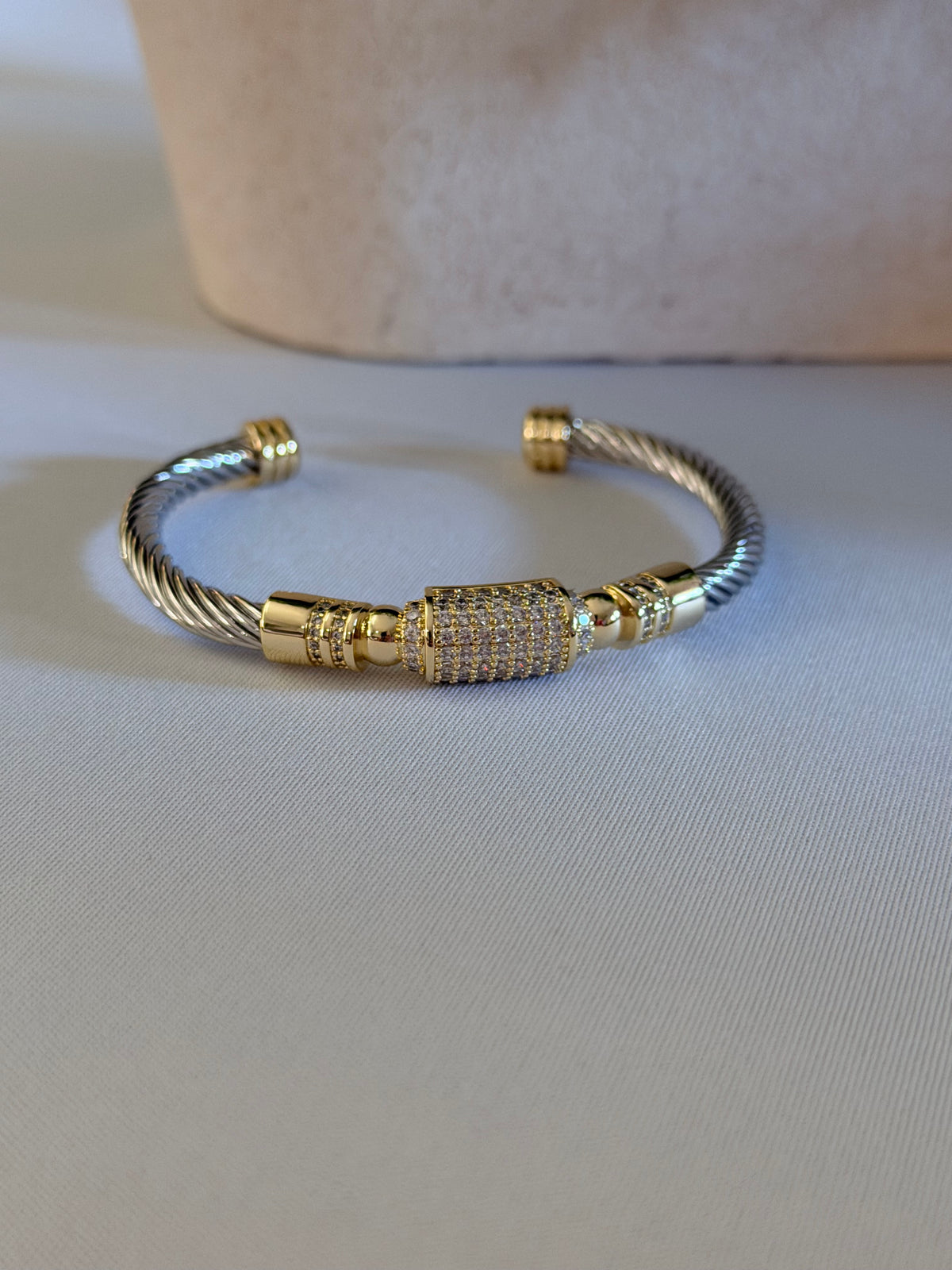 Two-Tone 14K Gold-Plated Cuff Bracelet