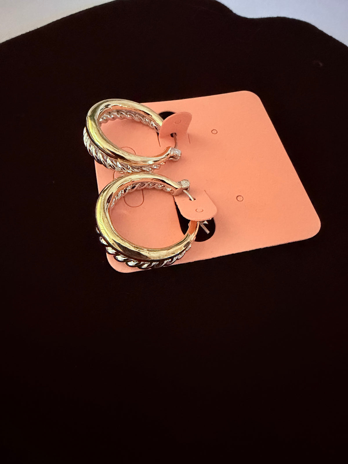 Double Row Twisted Rope Hoop Earrings