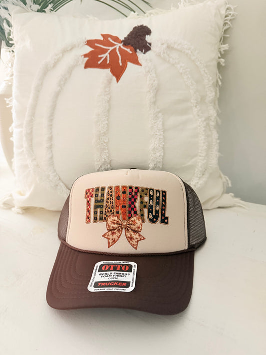 Thankful Fall Trucker Hat 🤎🍂