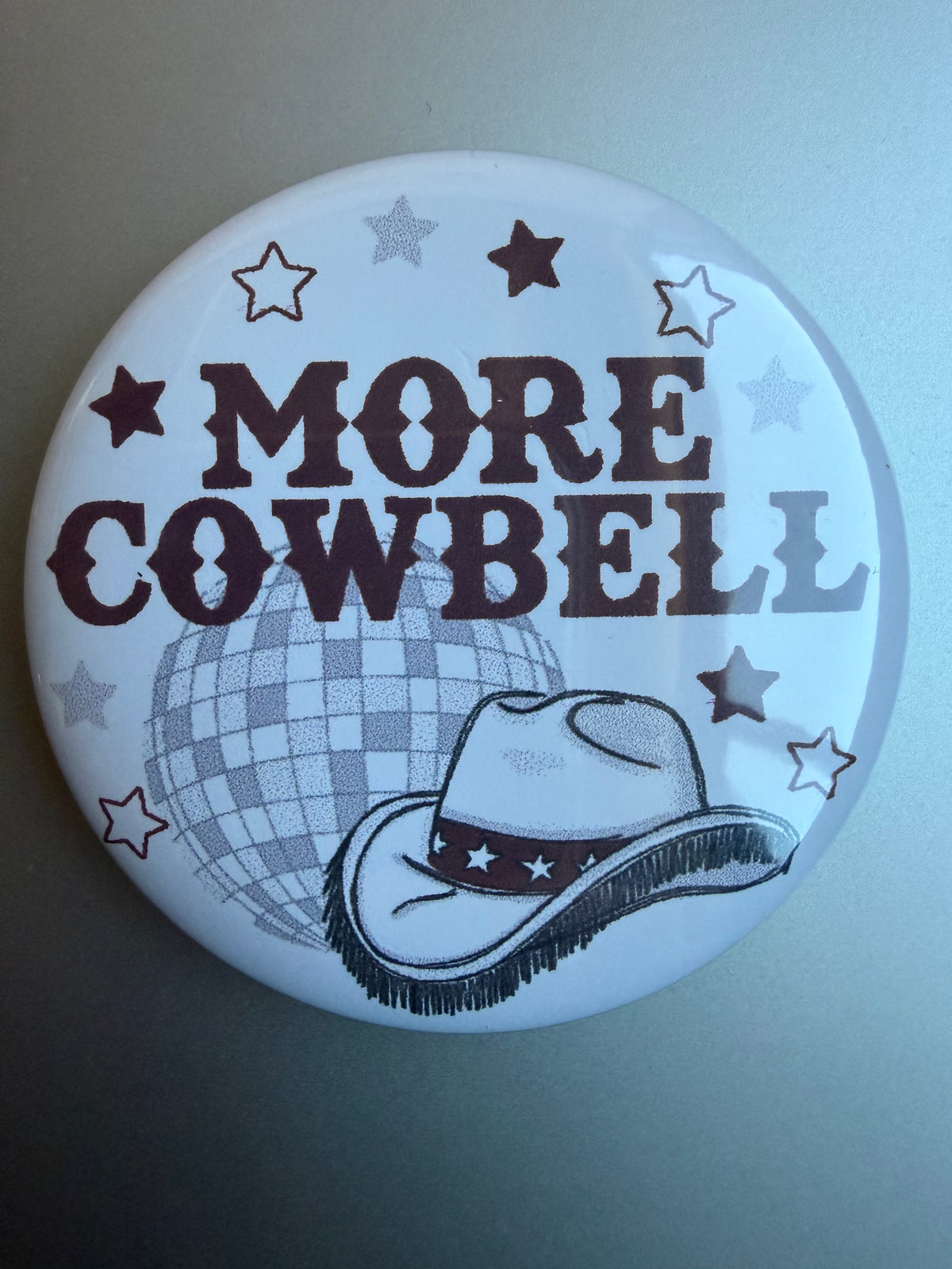 More Cowbell Game Day Button – 2.25”